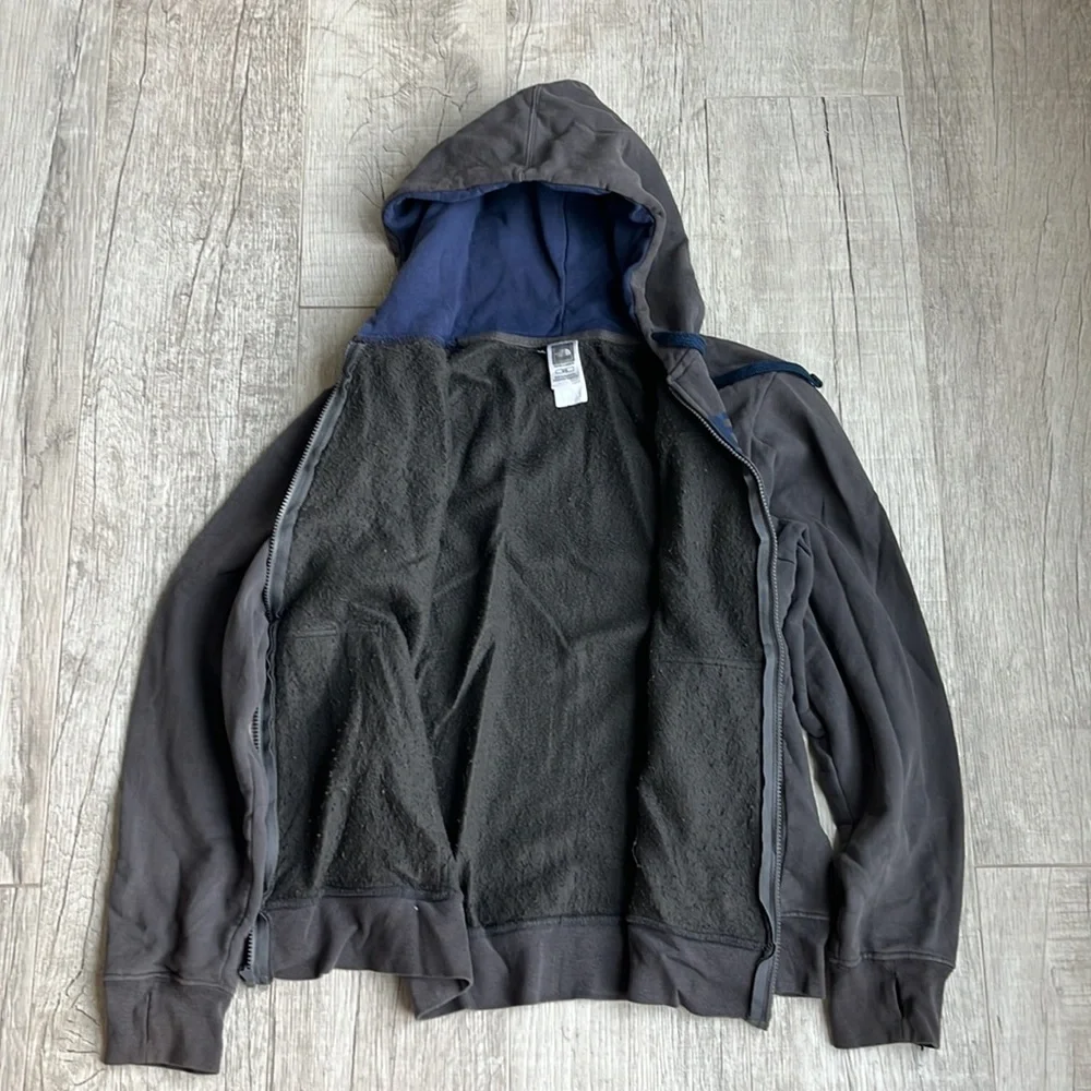 Men’s The North Face Hoodie Gray/Blue Size Medium Pullover‎ Logo